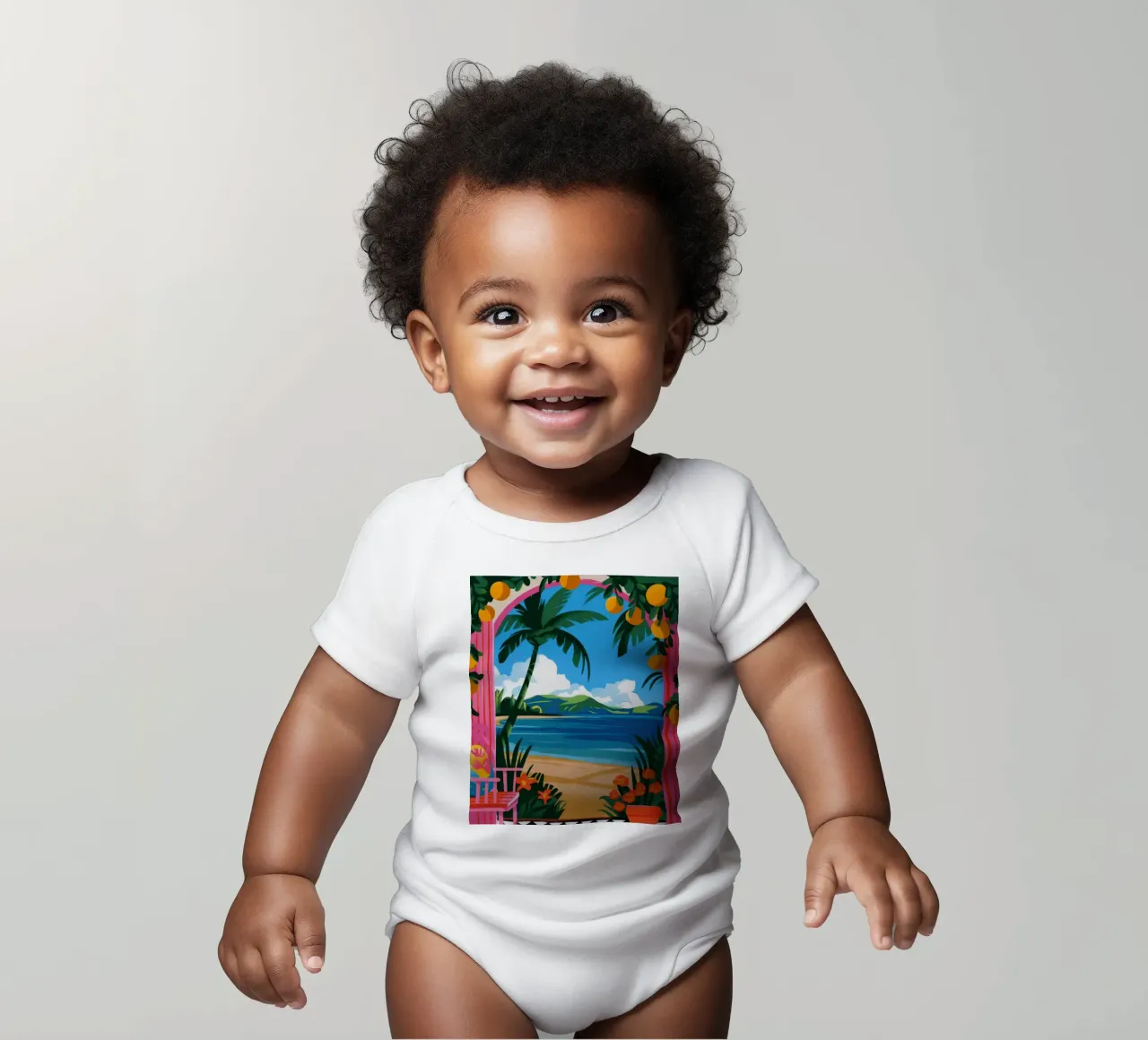 Fuga tropicale body neonato maniche corte da Artie Shifa