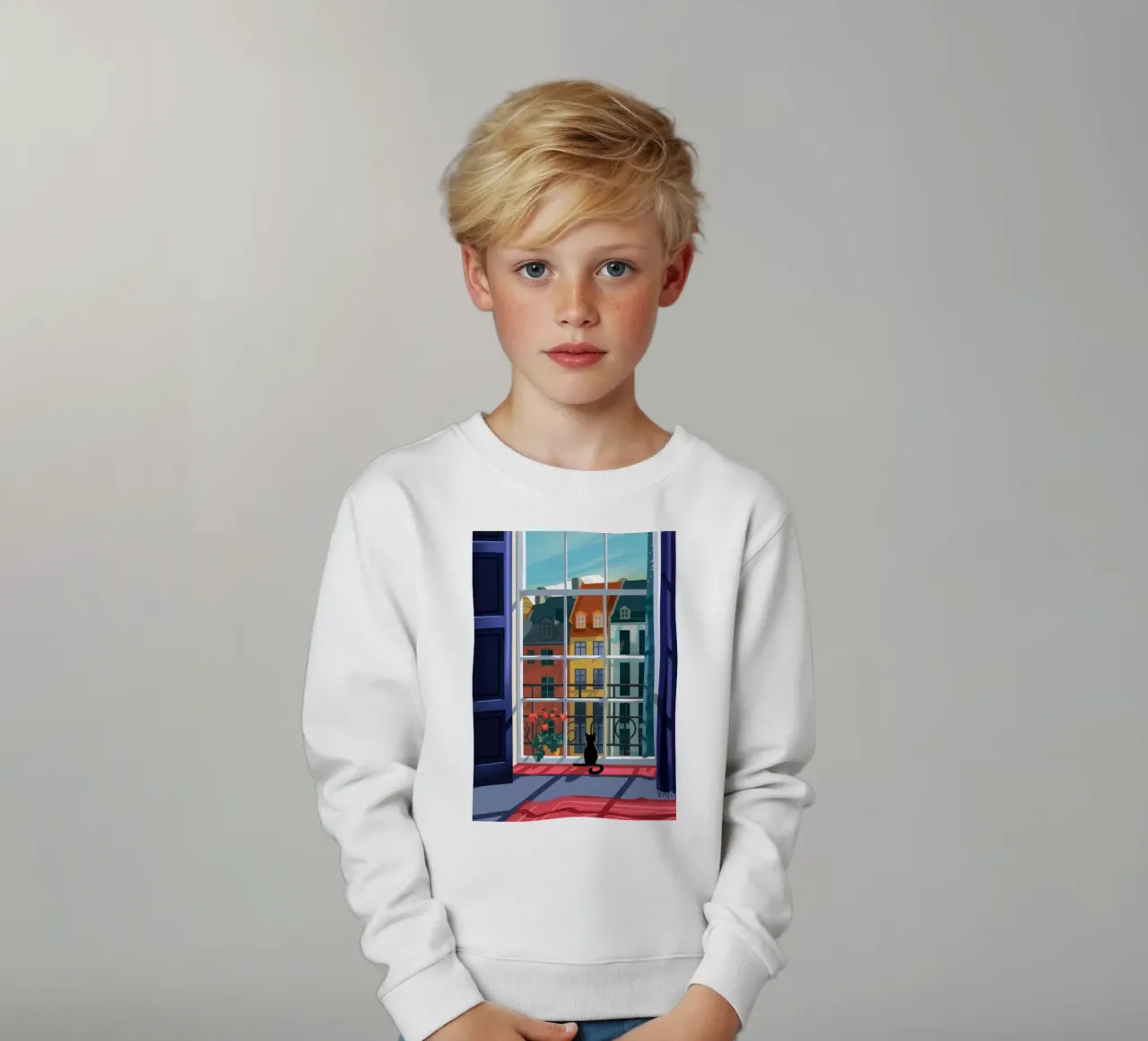 Scena urbana felpa bambino da Artie Shifa
