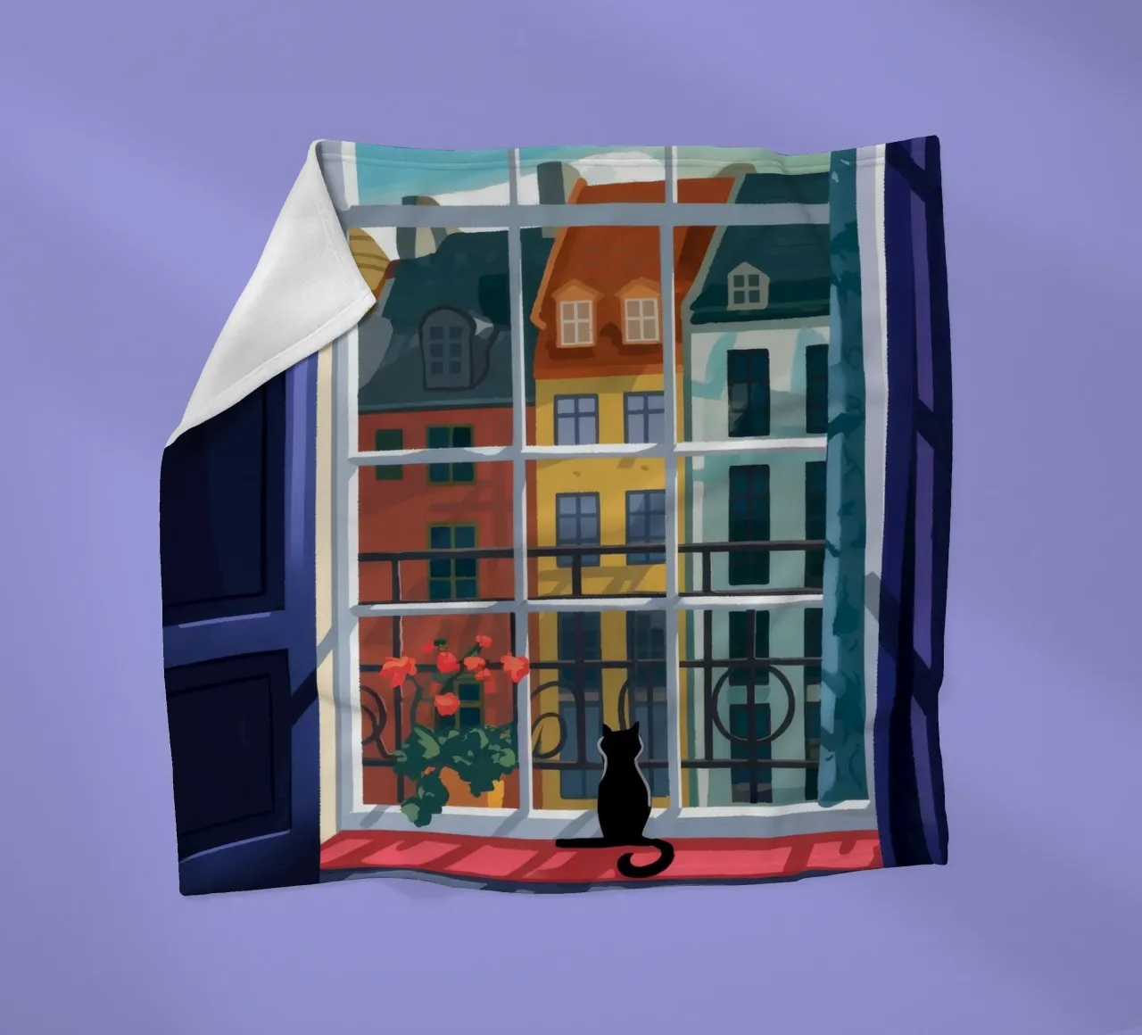 Scena urbana coperta in pile da Artie Shifa
