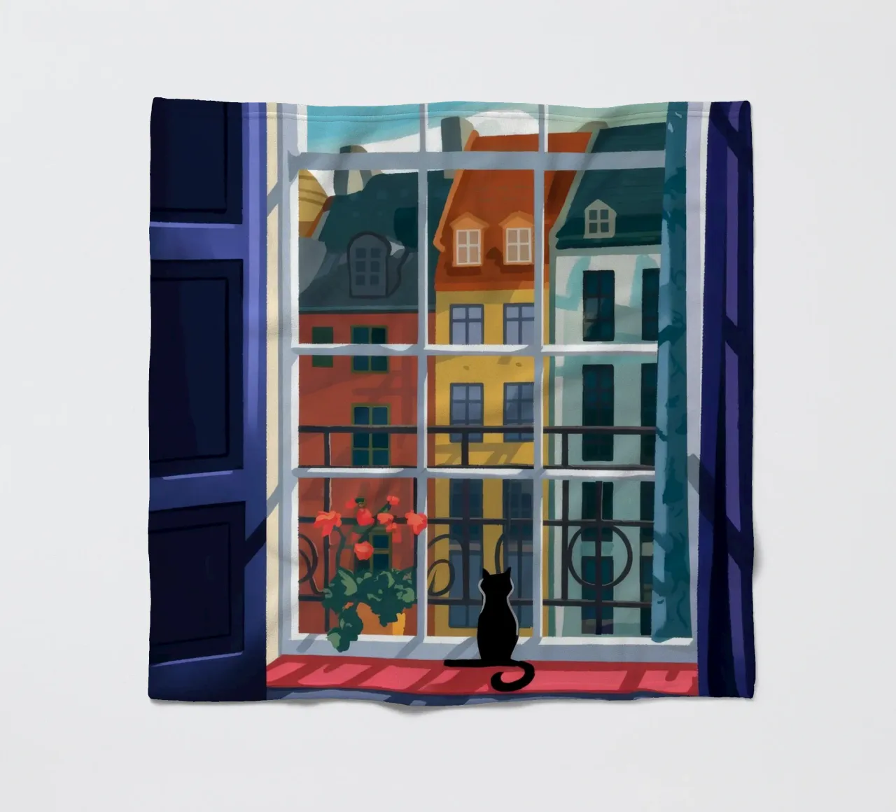 Scena urbana coperta in pile da Artie Shifa