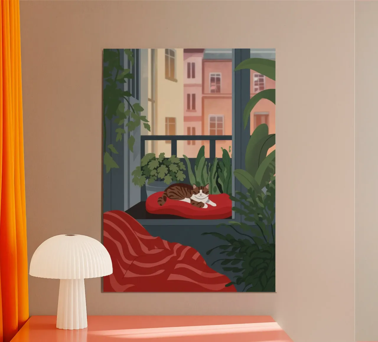 Serenità urbana poster con telaio in plastica da Artie Shifa