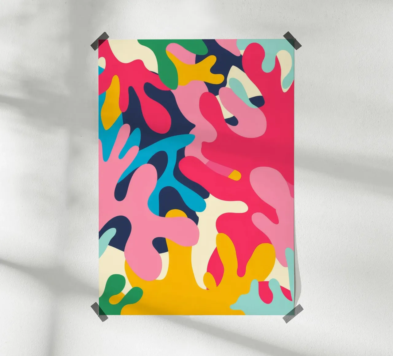 Caos vibrante poster con telaio in plastica da Artie Shifa