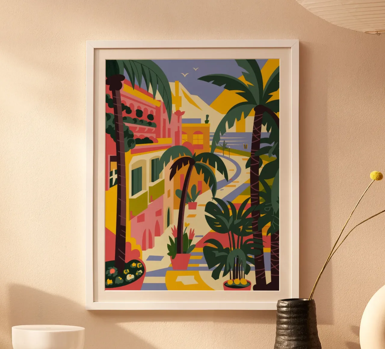 Strade vivaci poster con telaio in plastica da Artie Shifa