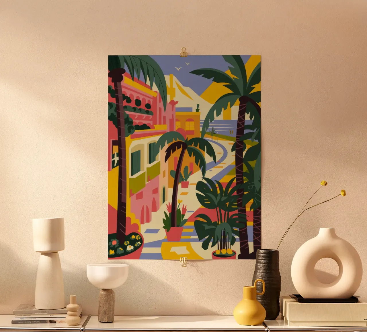 Strade vivaci poster con telaio in plastica da Artie Shifa