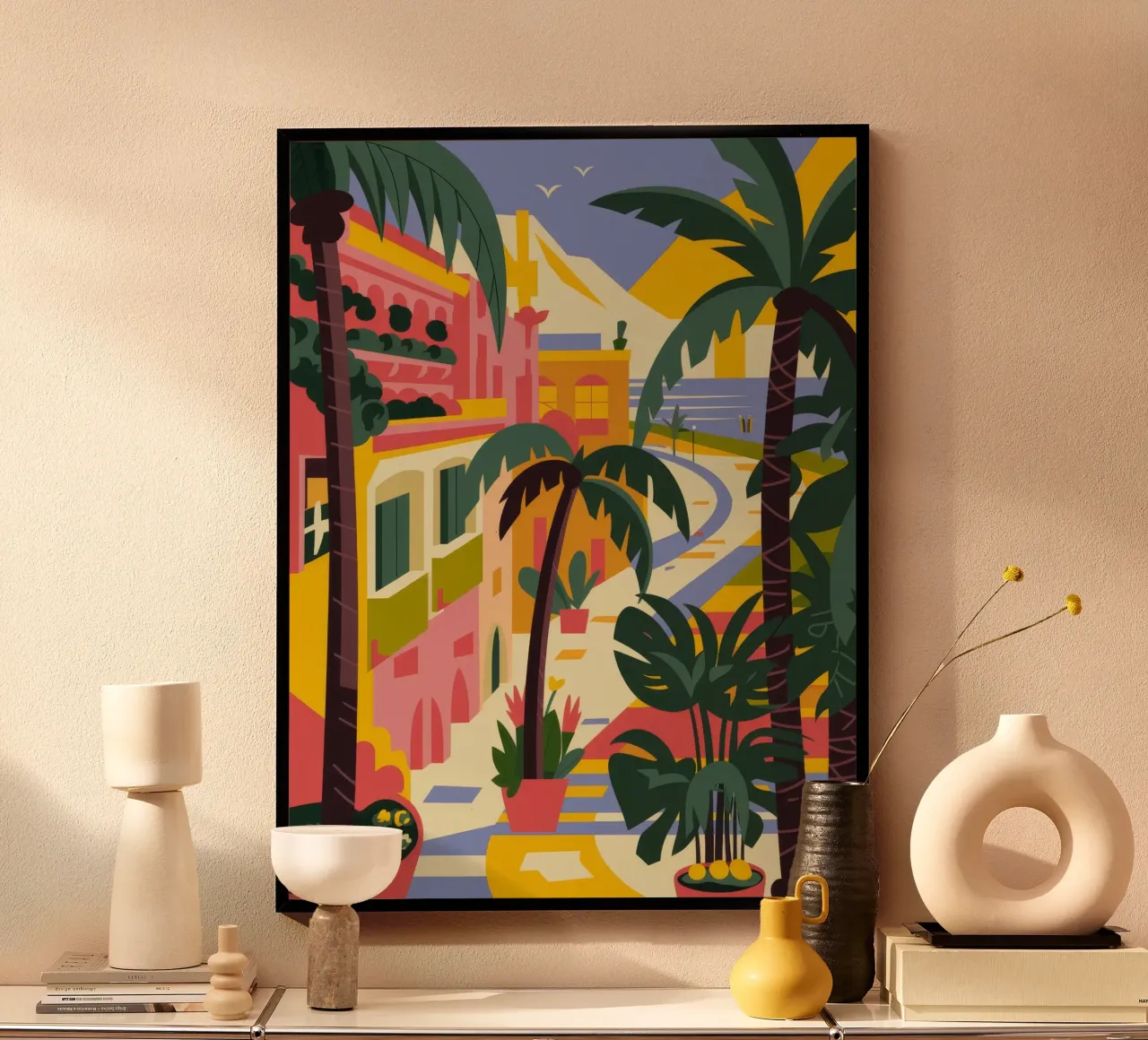 Strade vivaci poster con telaio in plastica da Artie Shifa