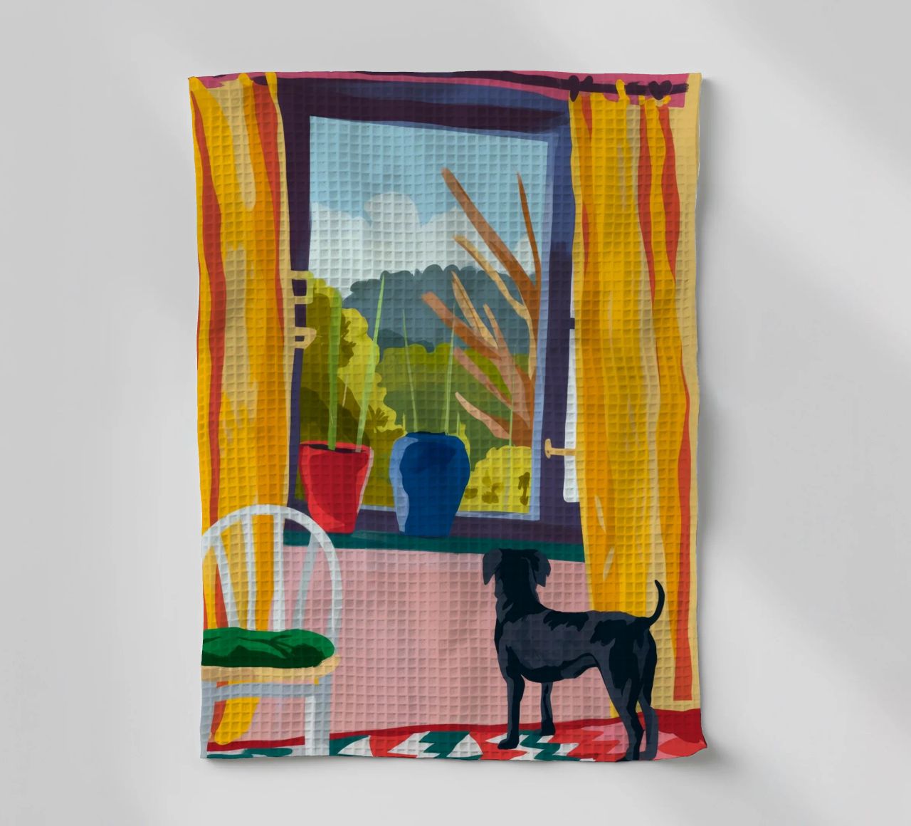 Vue de la fenêtre torchon de Artie Shifa