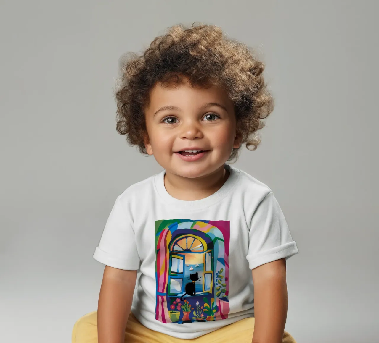 Window Whimsy baby t-shirt by Artie Shifa