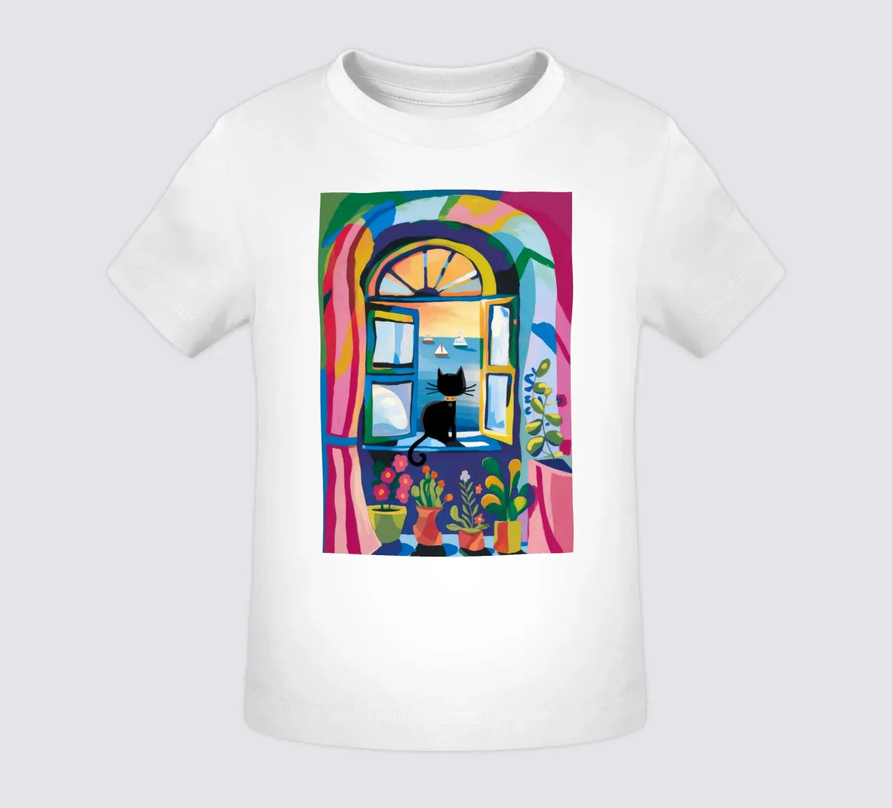 Window Whimsy baby t-shirt by Artie Shifa