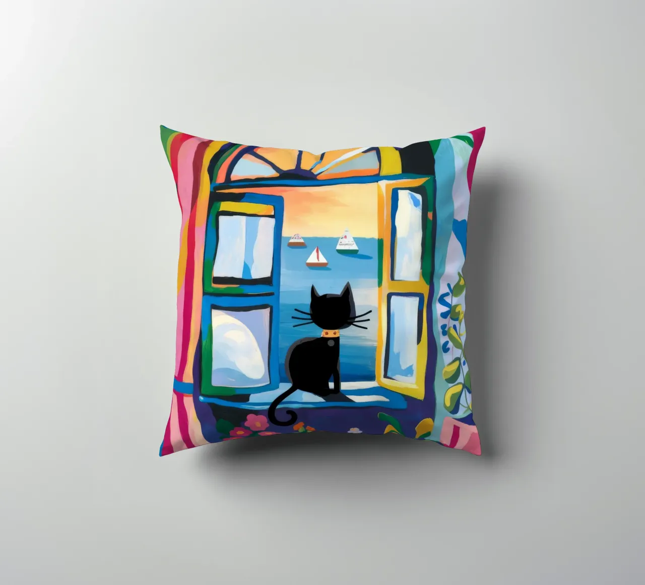 Window Whimsy decorative cushion by Artie Shifa