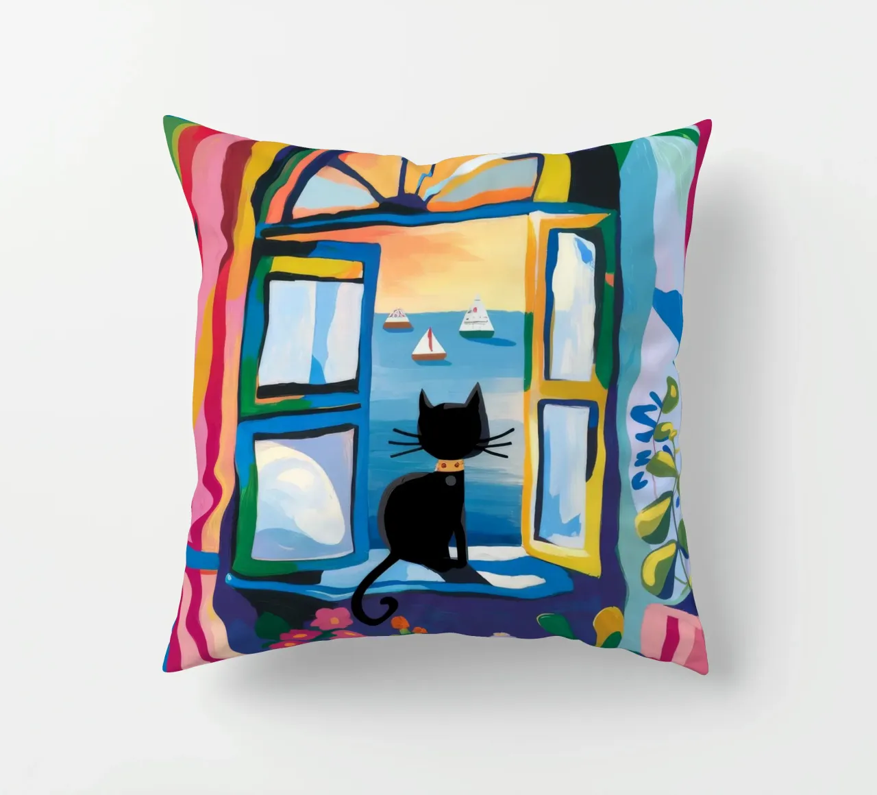 Window Whimsy decorative cushion by Artie Shifa