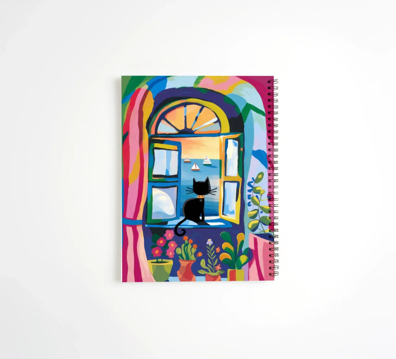 Window Whimsy spiral notebook by Artie Shifa