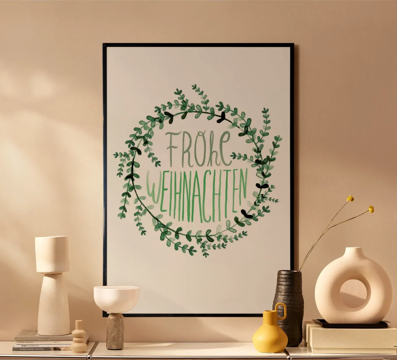 Evergreen No. 3 poster con telaio in alluminio da typealive