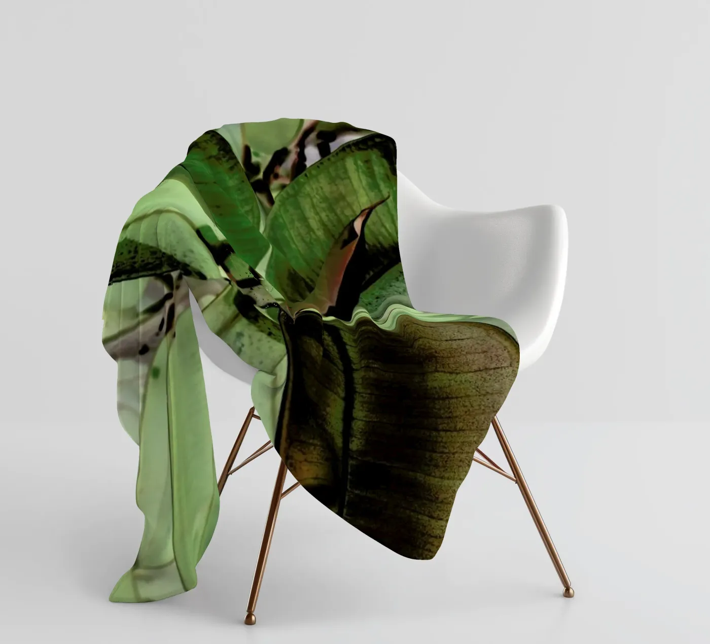 Ficus Elastica fleecedeken van Shot By Clint