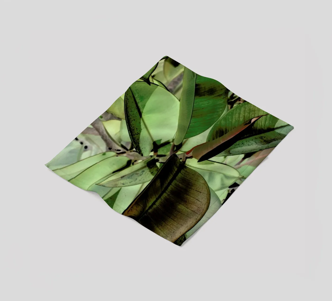 Ficus Elastica fleecedeken van Shot By Clint