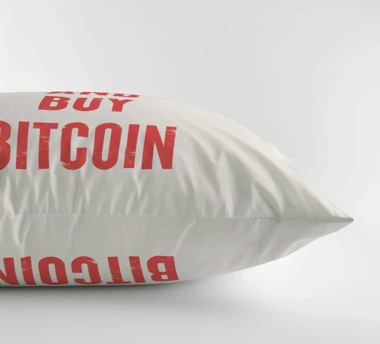 Mantenere la calma e acquistare Bitcoin cuscino da Vintagrafica