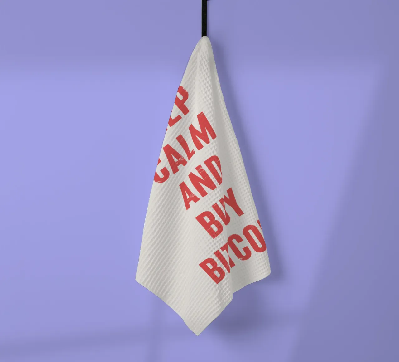 Mantenere la calma e acquistare Bitcoin canovaccio da cucina da Vintagrafica