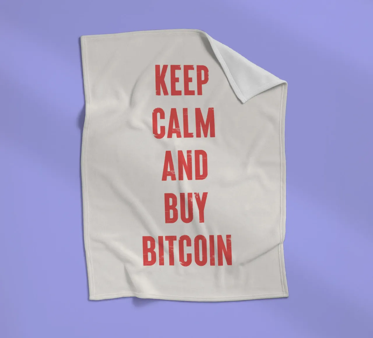 Mantenere la calma e acquistare Bitcoin coperta in pile da Vintagrafica