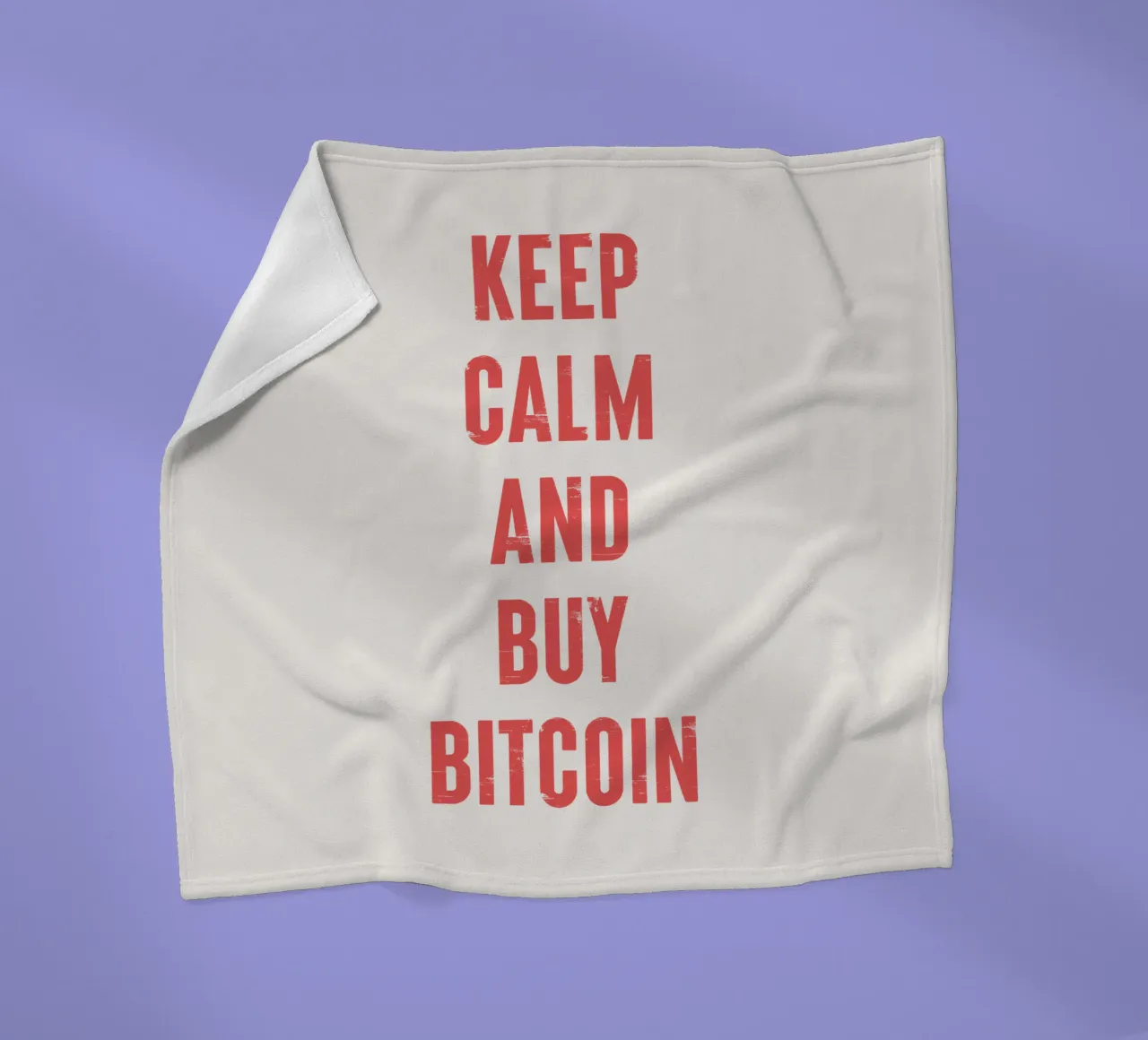 Mantenere la calma e acquistare Bitcoin coperta in pile da Vintagrafica