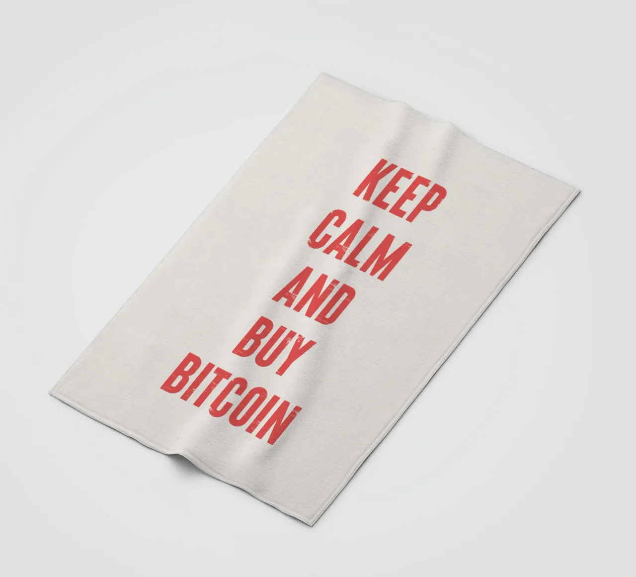 Mantenere la calma e acquistare Bitcoin coperta in pile da Vintagrafica
