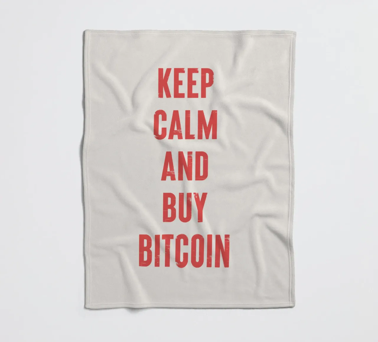 Mantenere la calma e acquistare Bitcoin coperta in pile da Vintagrafica