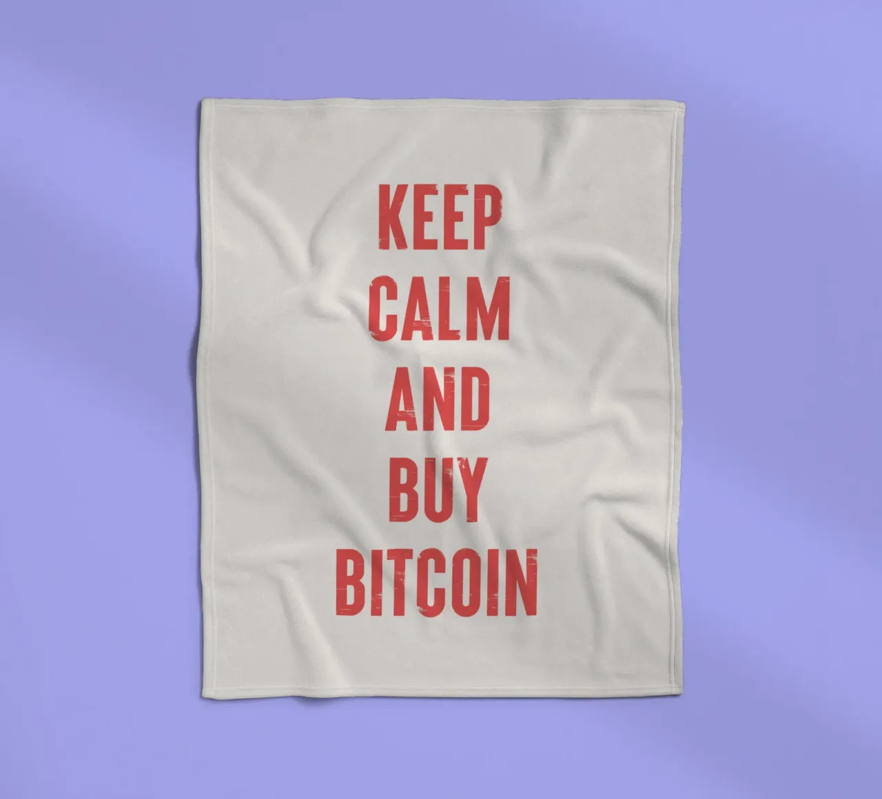 Mantenere la calma e acquistare Bitcoin coperta in pile da Vintagrafica