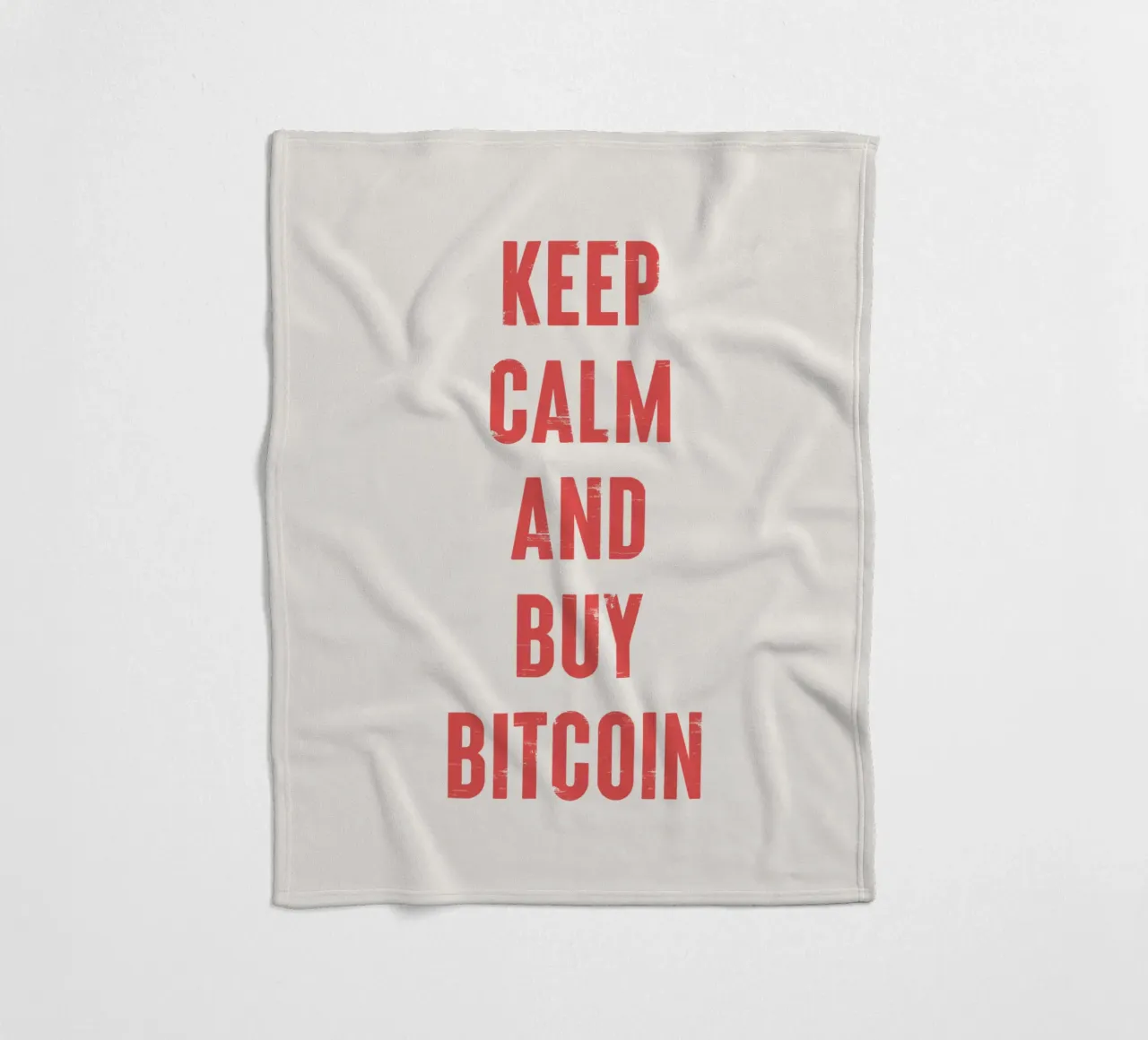 Mantenere la calma e acquistare Bitcoin coperta in pile da Vintagrafica