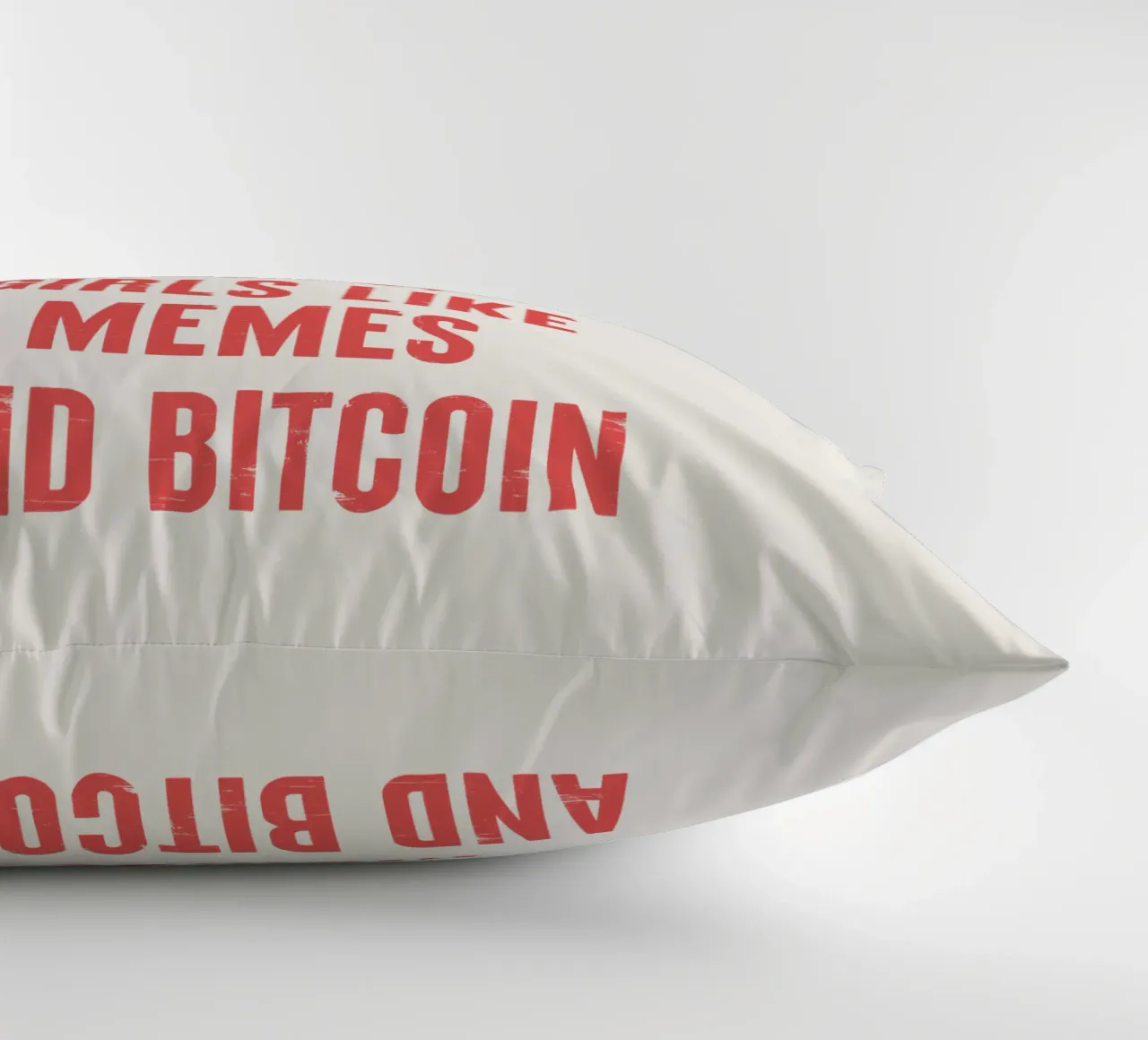 Alle ragazze non piacciono i ragazzi, alle ragazze piacciono i meme e i bitcoin cuscino da Vintagrafica