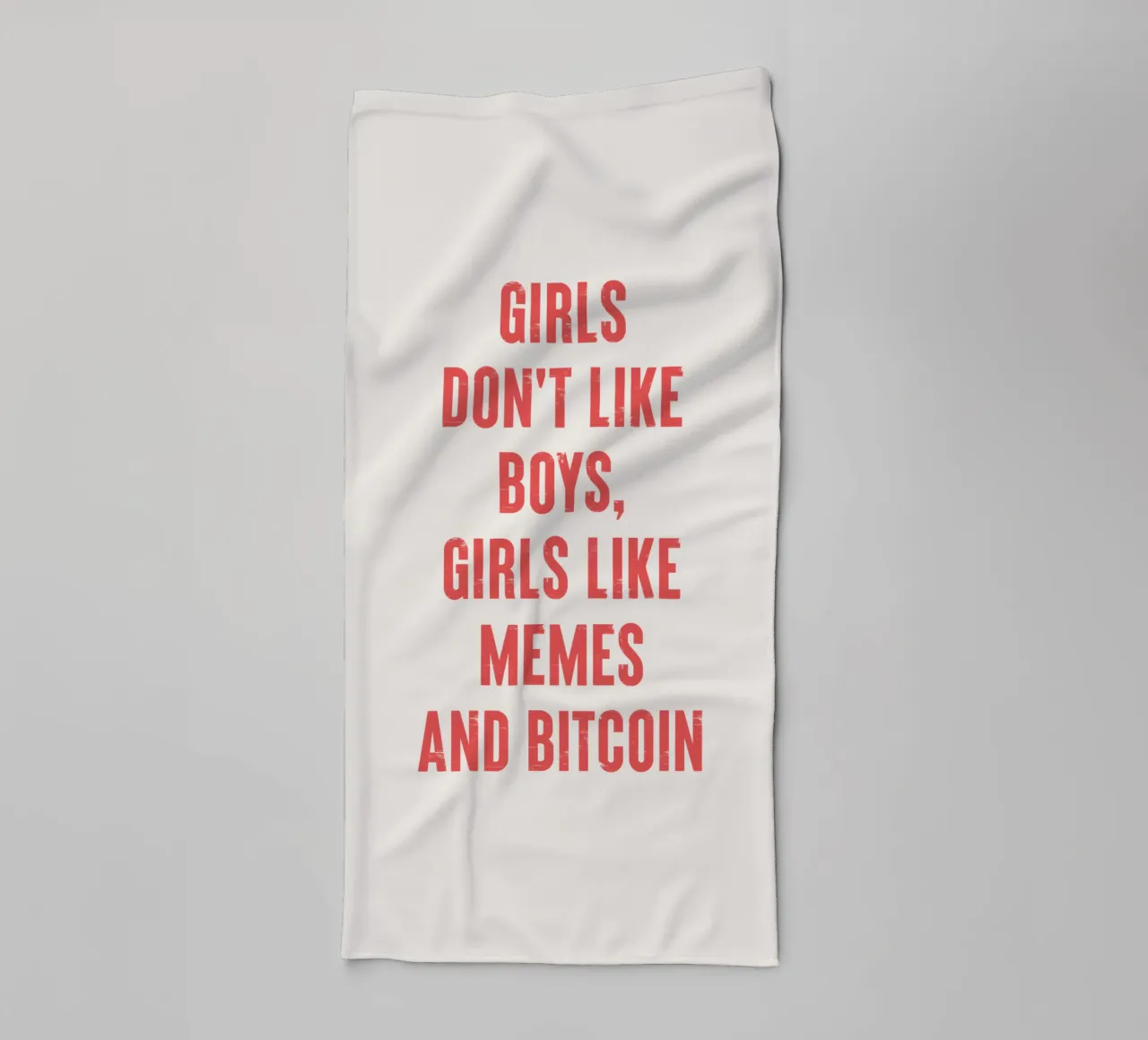 A las chicas no les gustan los chicos, a las chicas les gustan los memes y el bitcoin toalla de baño de Vintagrafica