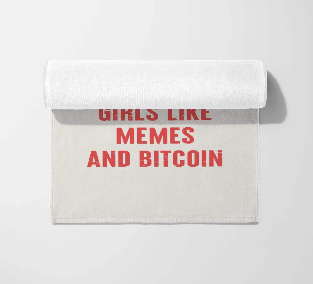 Alle ragazze non piacciono i ragazzi, alle ragazze piacciono i meme e i bitcoin telo mare da Vintagrafica