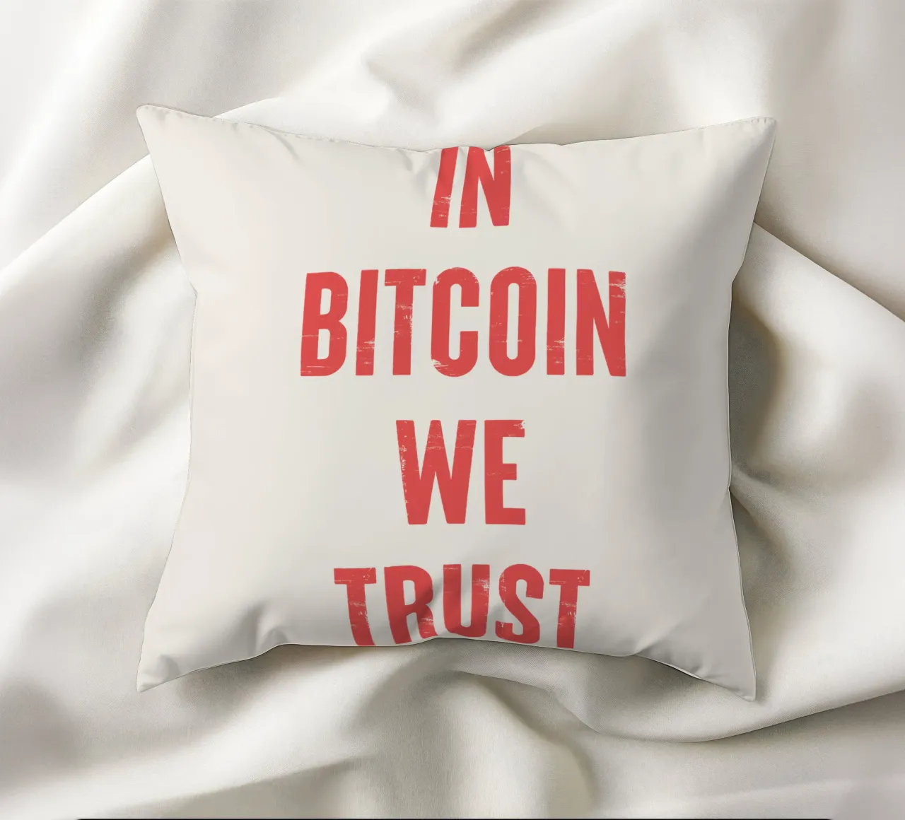 In Bitcoin We Trust cuscino da Vintagrafica
