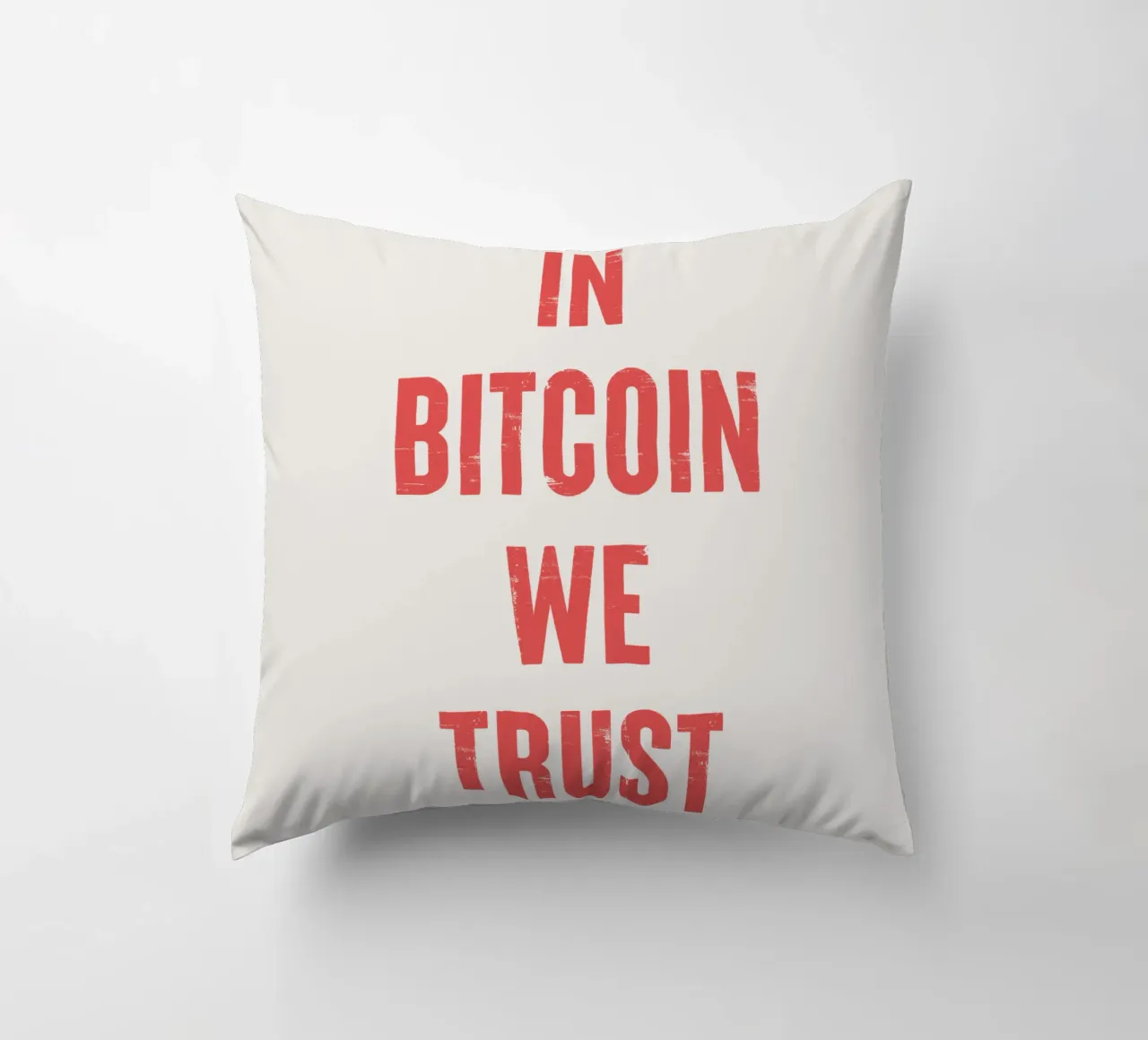In Bitcoin We Trust cuscino da Vintagrafica
