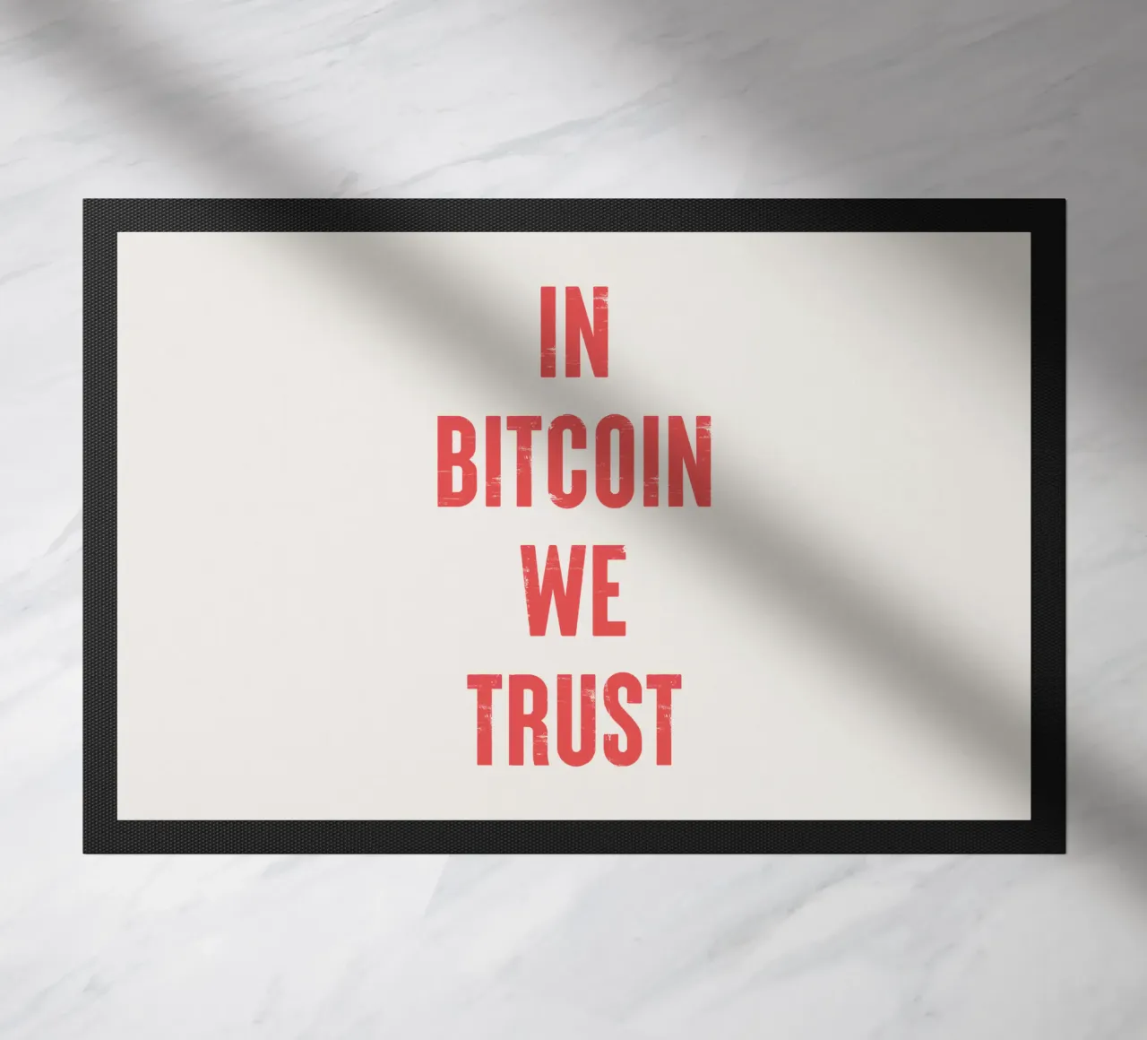 In Bitcoin We Trust zerbino da Vintagrafica
