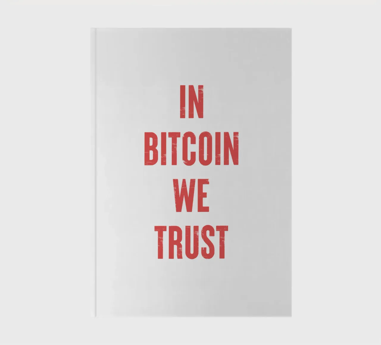 In Bitcoin We Trust notebook by Vintagrafica
