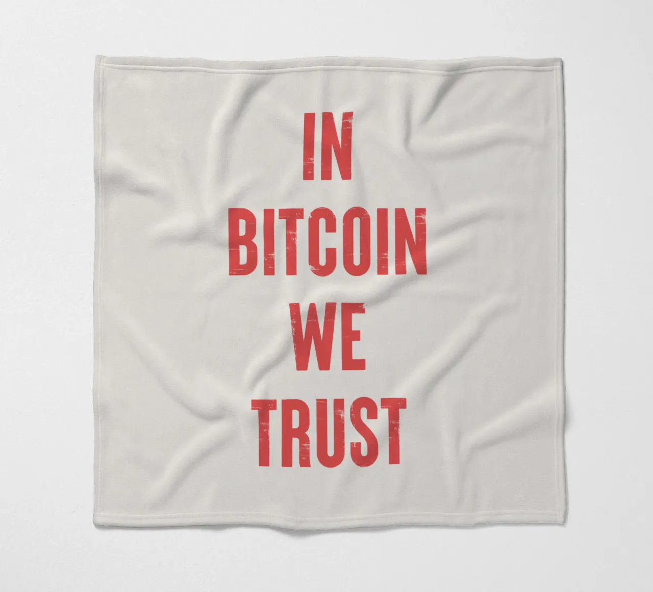 In Bitcoin We Trust coperta in pile da Vintagrafica