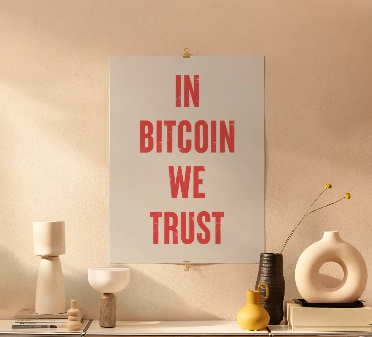 In Bitcoin We Trust carta hahnemühle da Vintagrafica