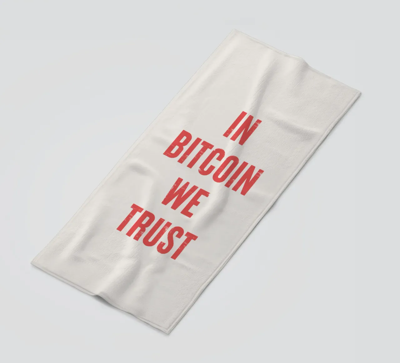 In Bitcoin We Trust telo mare da Vintagrafica