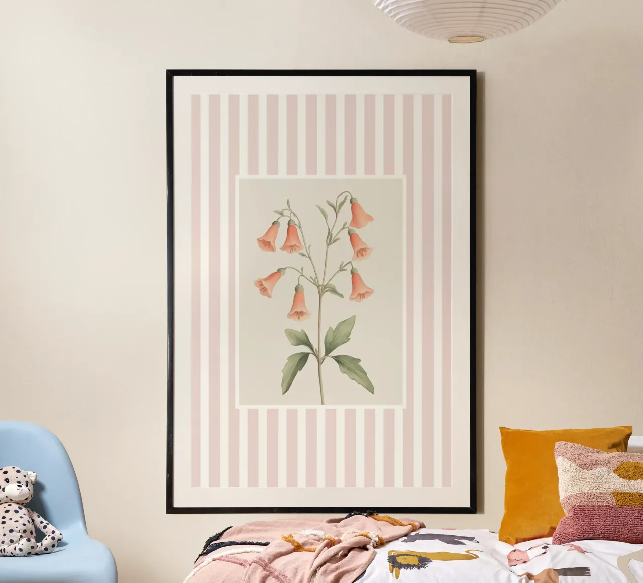 Illustrazione botanica di fiori a forma di campana poster da Melloi Art Print