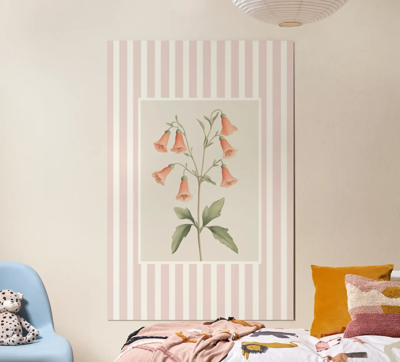 Illustrazione botanica di fiori a forma di campana poster da Melloi Art Print