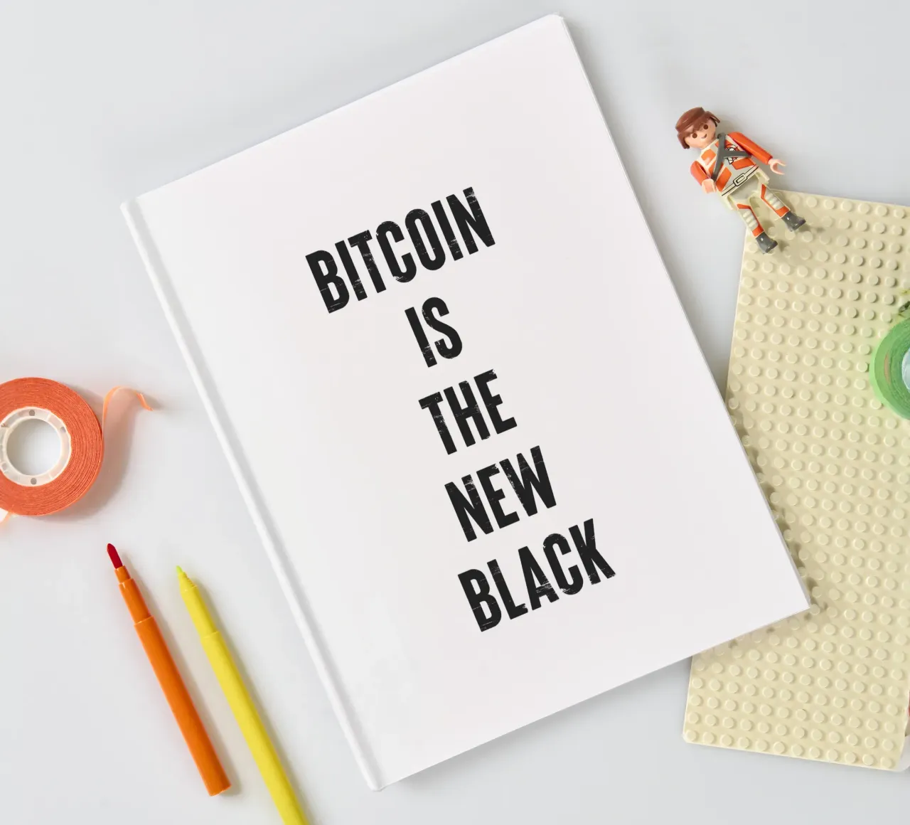 Bitcoin Is the New Black notebook by Vintagrafica
