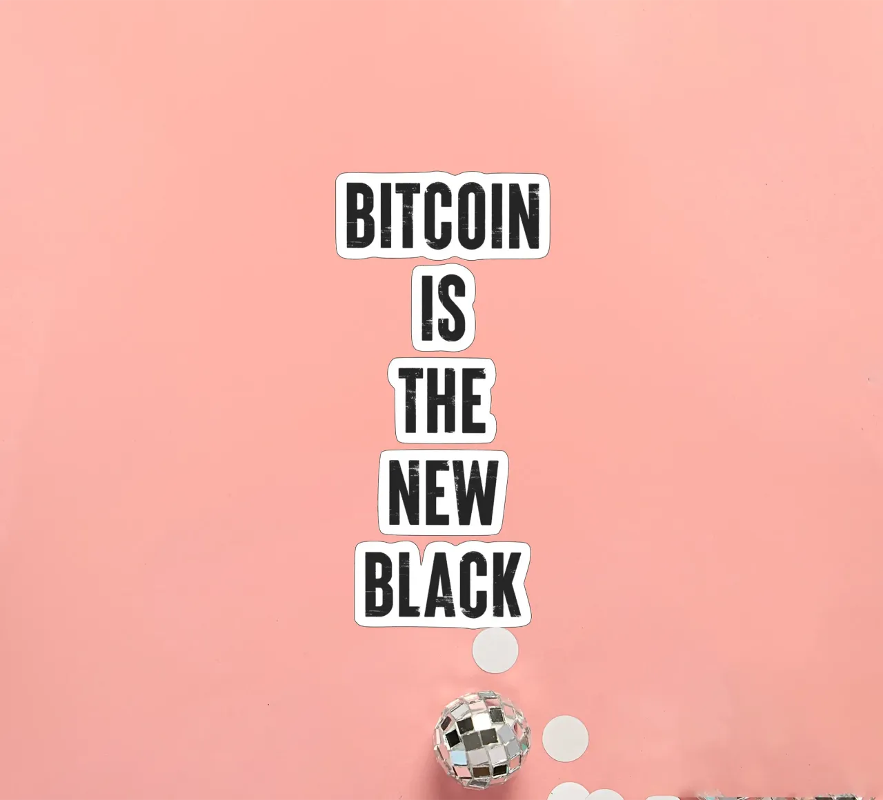 Bitcoin ist das neue Schwarz Sticker von Vintagrafica