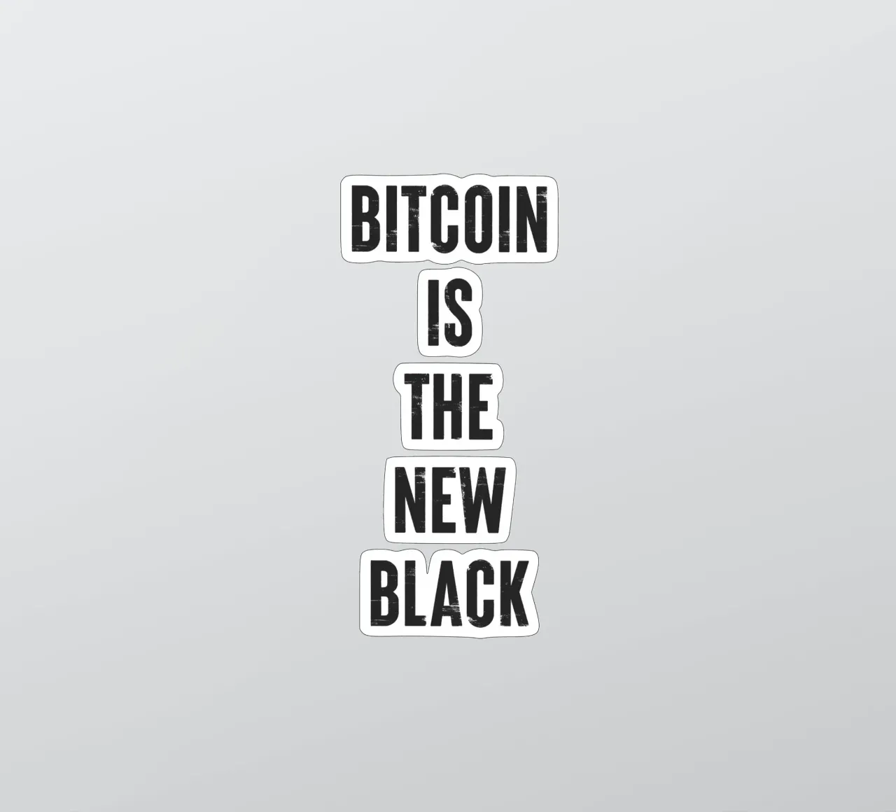 Bitcoin ist das neue Schwarz Sticker von Vintagrafica