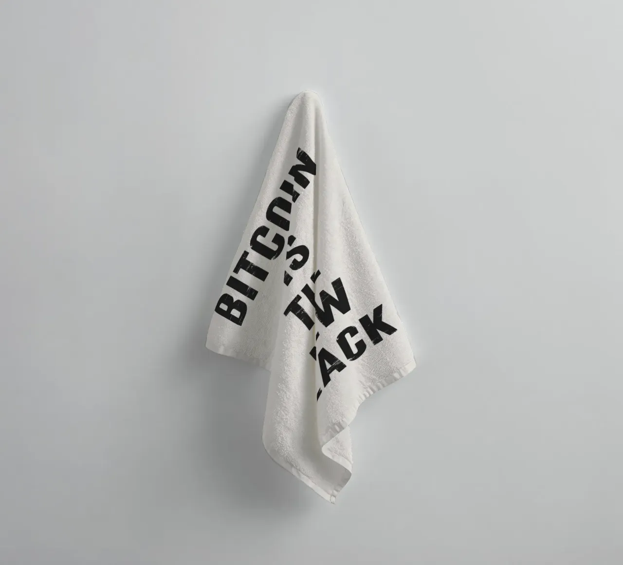Bitcoin Is the New Black towel by Vintagrafica