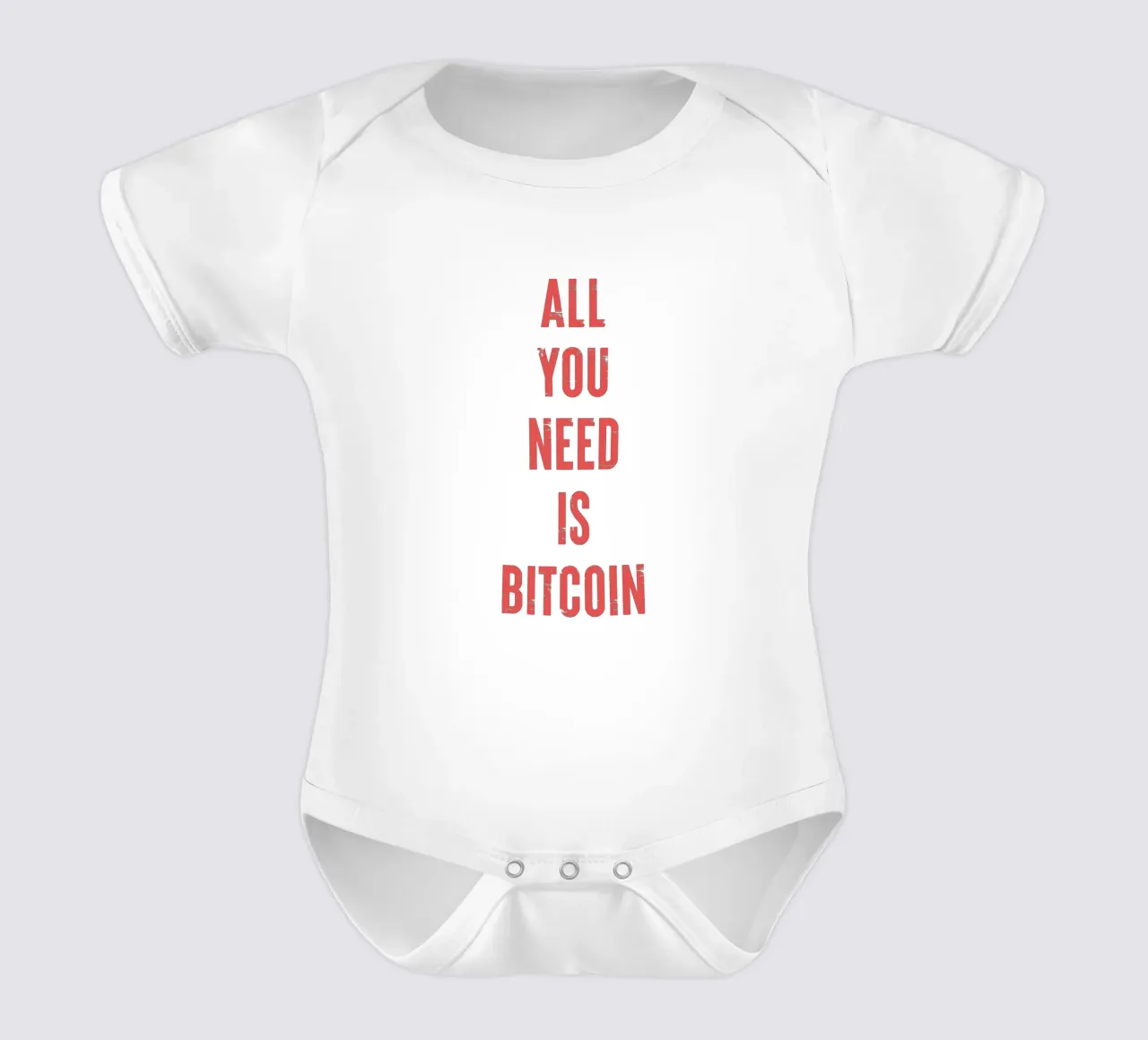 Tutto ciò che serve è Bitcoin body neonato maniche corte da Vintagrafica