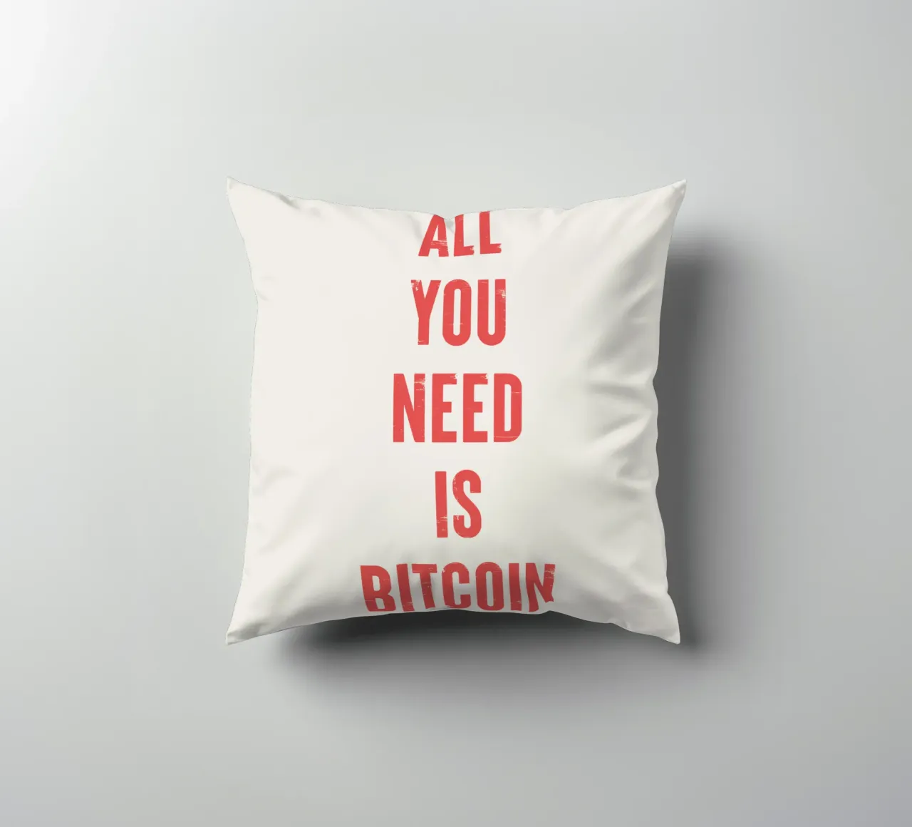 Tutto ciò che serve è Bitcoin cuscino da Vintagrafica