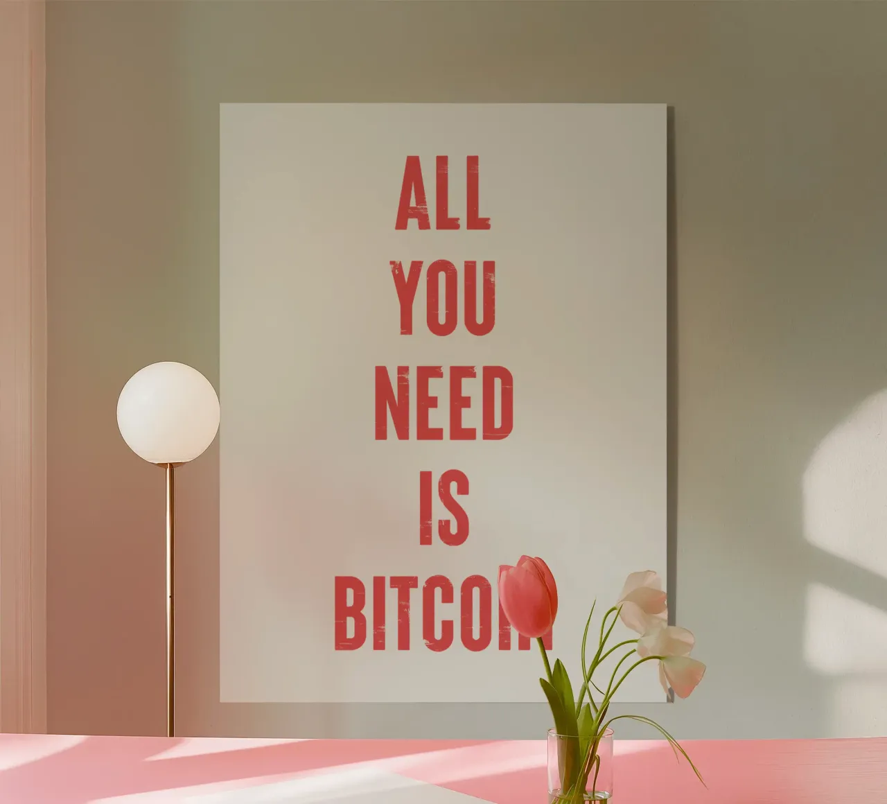 Tutto ciò che serve è Bitcoin plexiglass da Vintagrafica