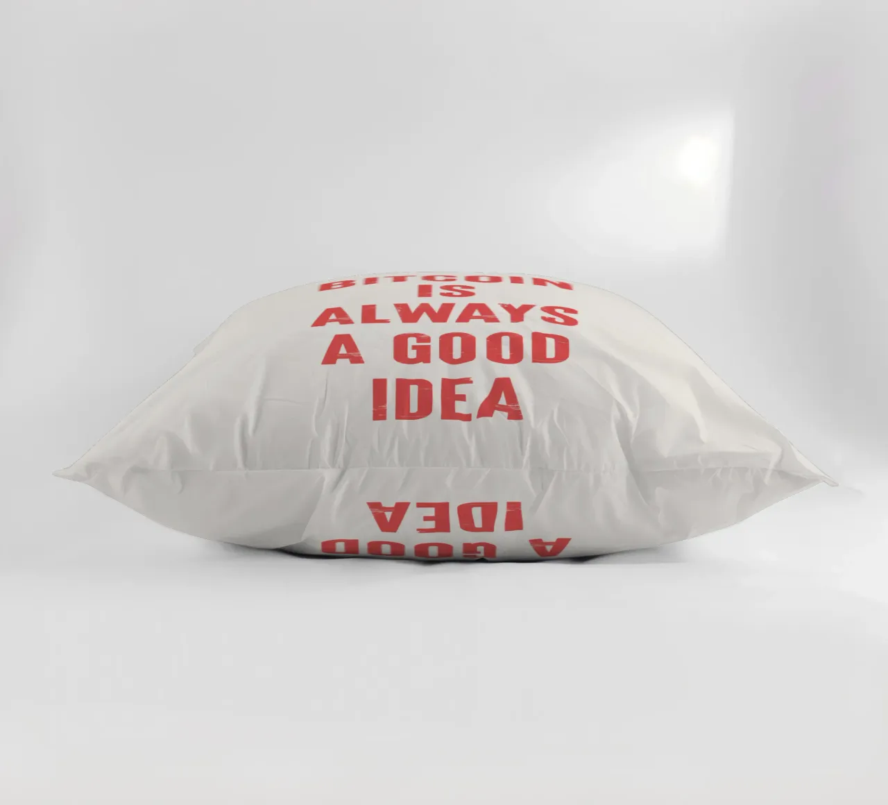 Bitcoin is always a good idea decorative cushion by Vintagrafica