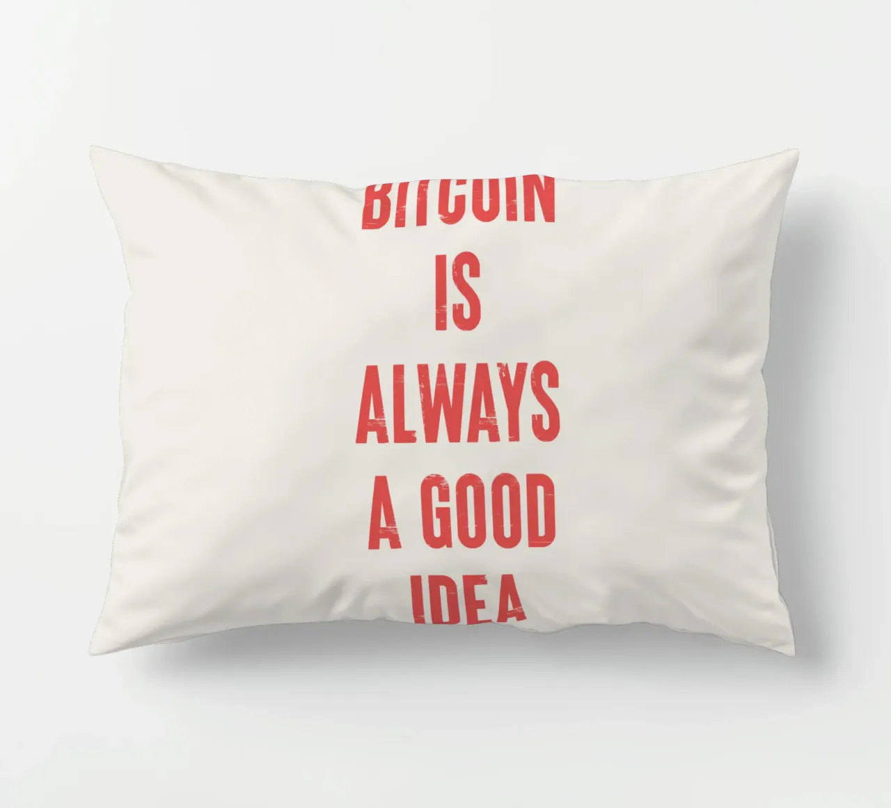 Bitcoin is always a good idea decorative cushion by Vintagrafica