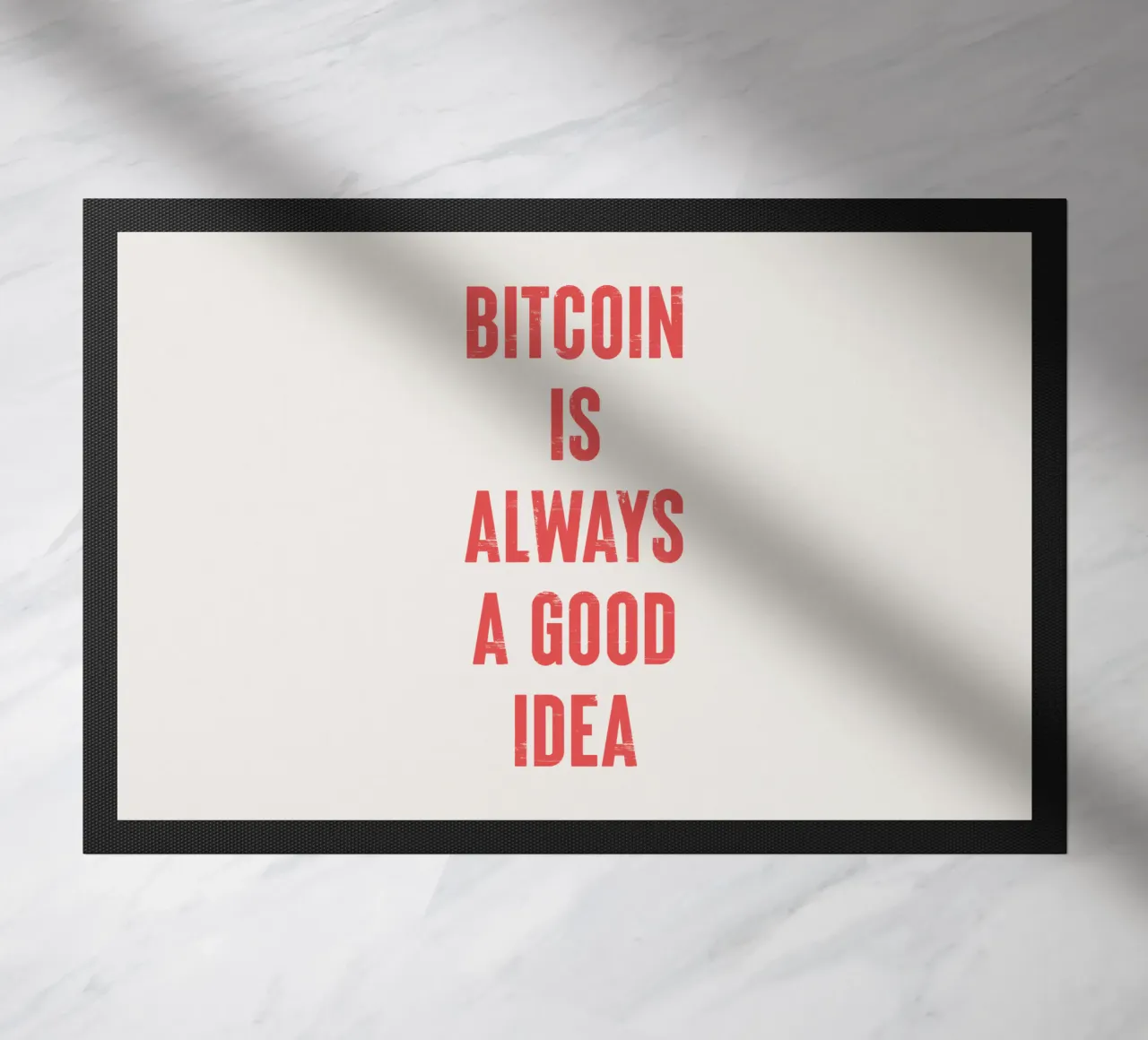 Il Bitcoin è sempre una buona idea zerbino da Vintagrafica
