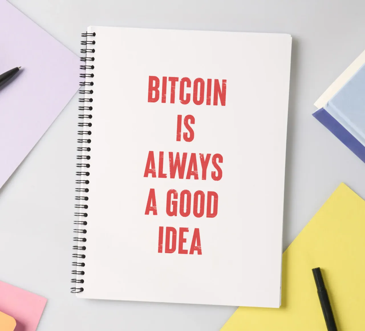 Bitcoin is always a good idea spiral notebook by Vintagrafica