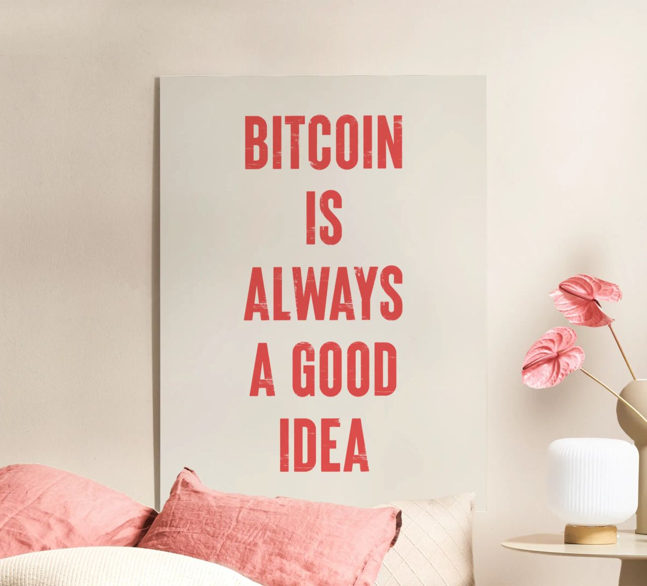 Il Bitcoin è sempre una buona idea plexiglass da Vintagrafica
